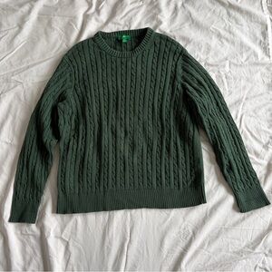 Dip Forest Green Cable Knit Sweater